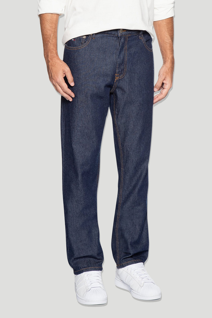 Calça Tommy Jeans Masculina Ryan Slim Straight Relaxed Azul Escuro