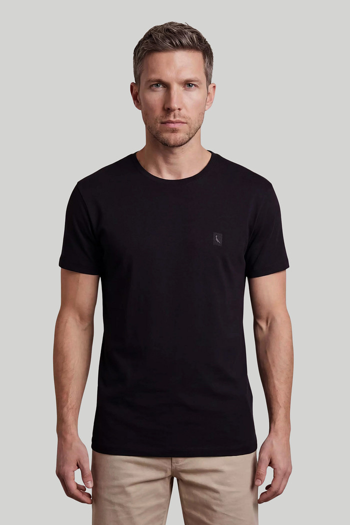 Camiseta Reserva Masculina Slim Estampada Pica Pau Retângulo Preta Frente