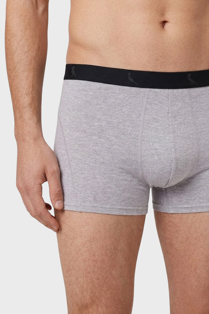 Kit 3 Cuecas Boxer Básicas Reserva Monocromática Cinza