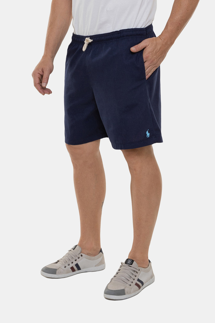Short Ralph Lauren Linho Azul Marinho
