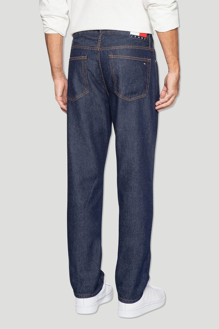 Calça Tommy Jeans Masculina Ryan Slim Straight Relaxed Azul Escuro