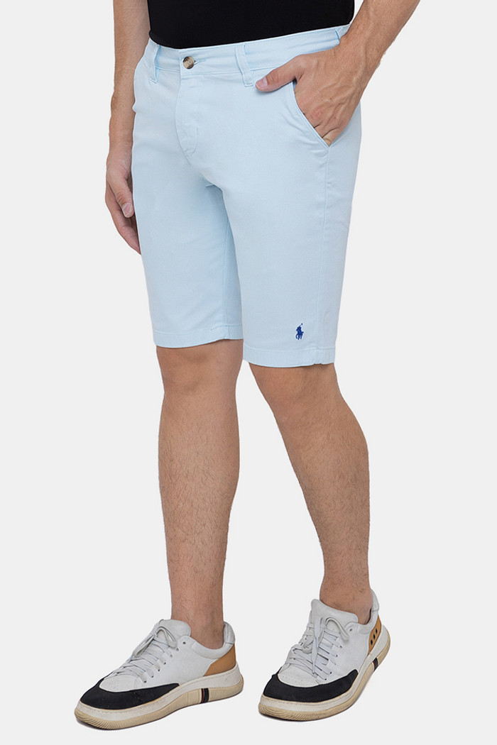 Bermuda Sarja Ralph Lauren Masculino Slim Stretch Azul Claro