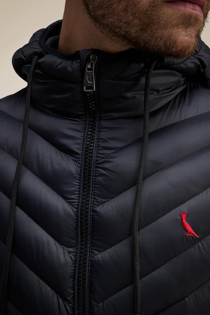 Jaqueta Reserva Masculina Puffer Uptown Red Bird Preta
