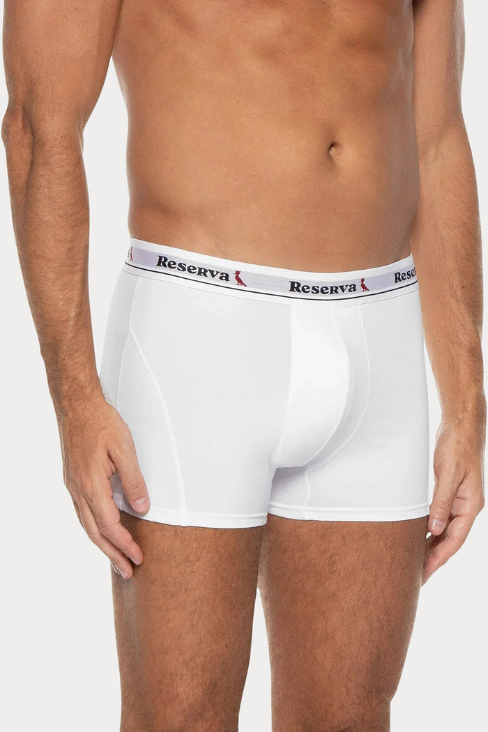 Kit 2 Cuecas Boxer Basica Reserva Branca