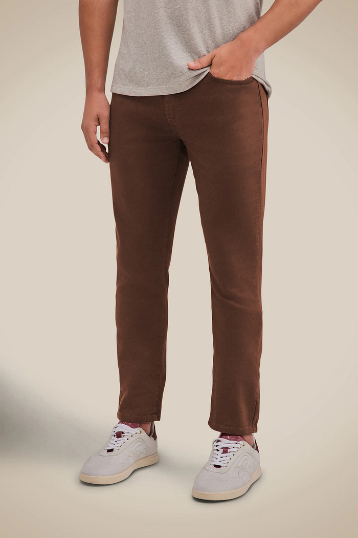Calça Reserva Masculina Slim Color Marrom Cacau Frente