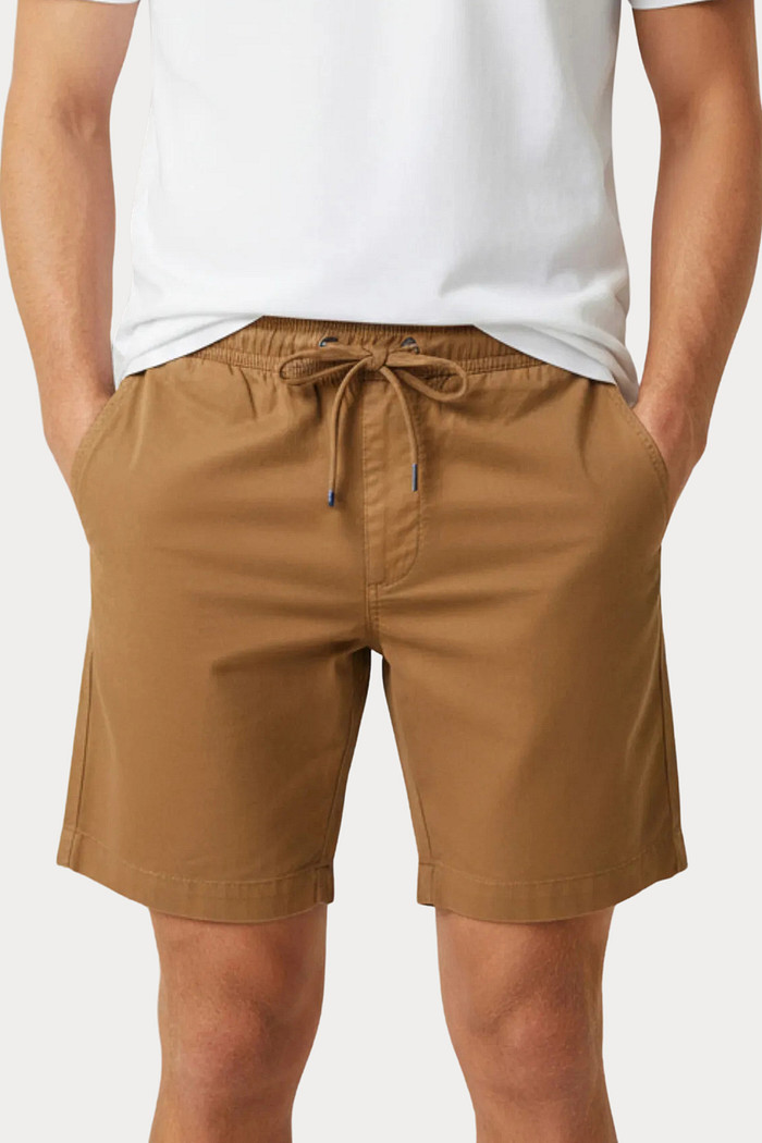 Short Reserva Elastico Estonado Ocre Marrom
