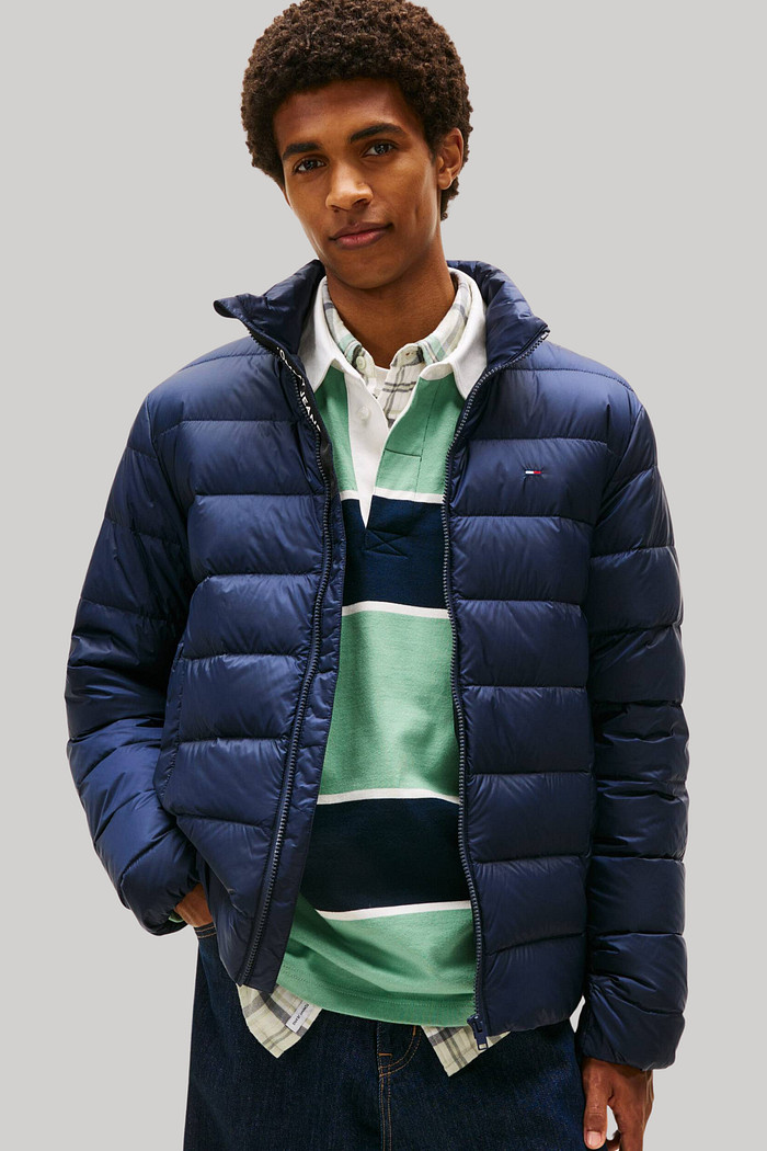 Jaqueta Tommy Jeans Masculina Relaxed Fit LT Down Jacket Azul Marinho Frente