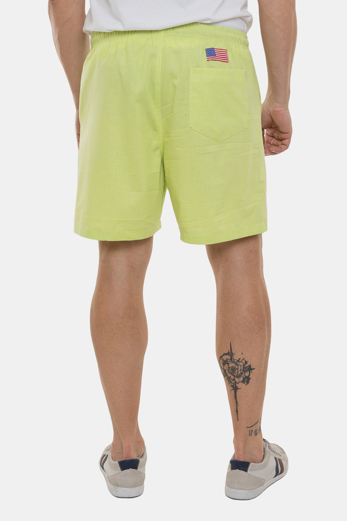 Short Ralph Lauren Linho Verde Limão