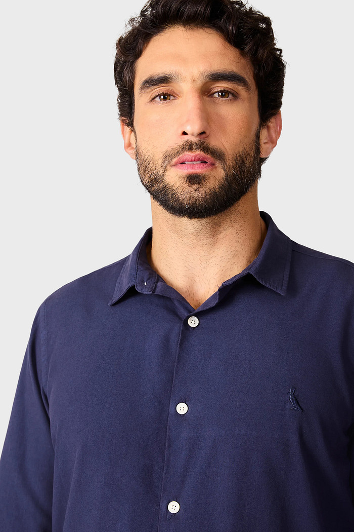 Camisa Reserva ML Regular Nova Paraty Azul Marinho