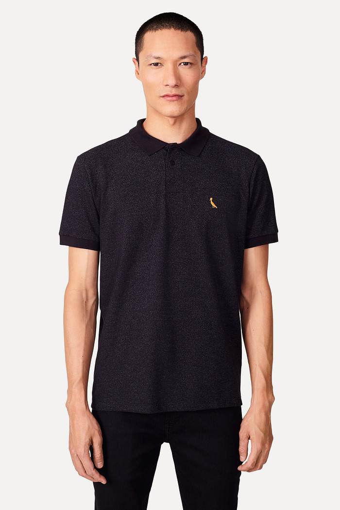 Camisa Polo Reserva New Jazz Denim Preta