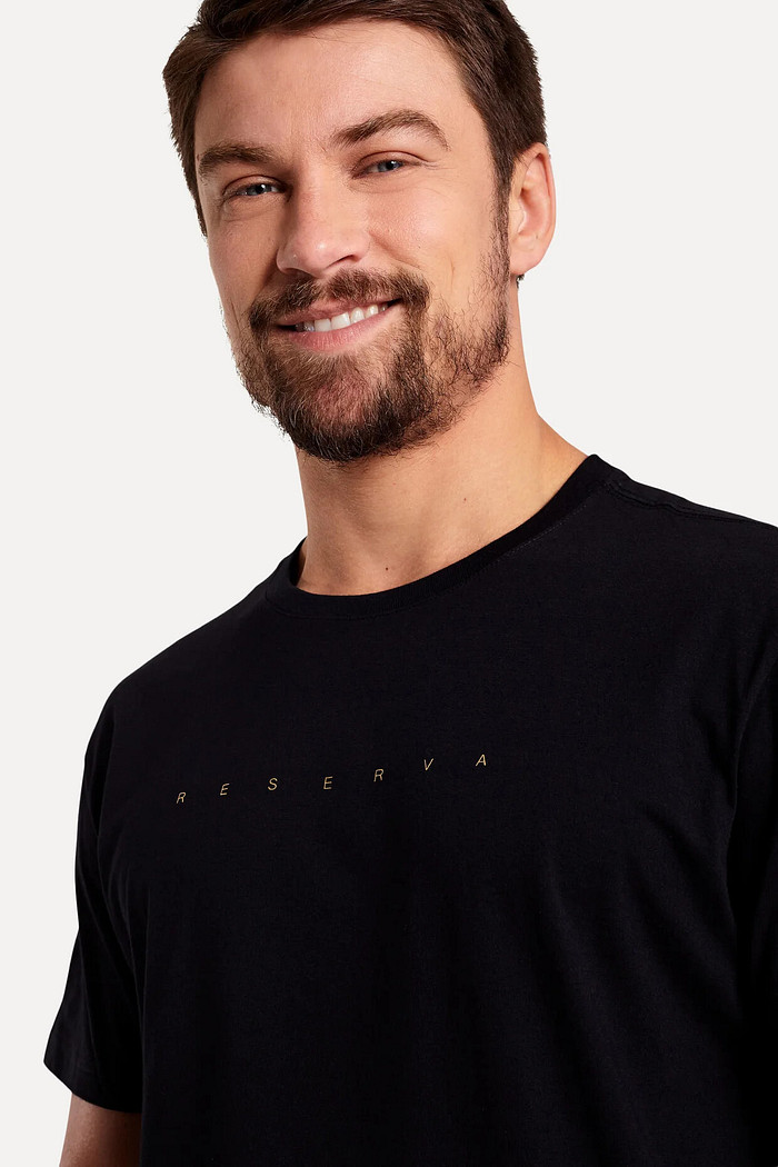 Camiseta Slim Estampa Reserva Jeans Gold