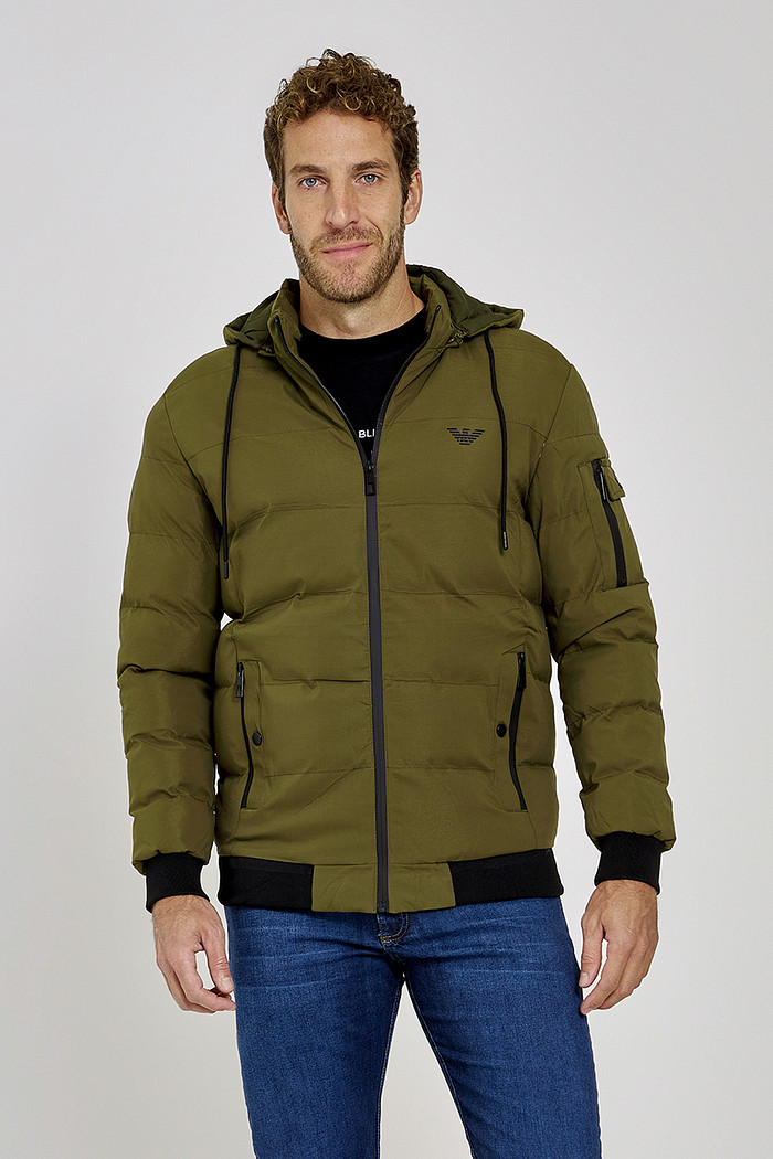 Jaqueta Emporio Armani Logo Aguia Verde Militar