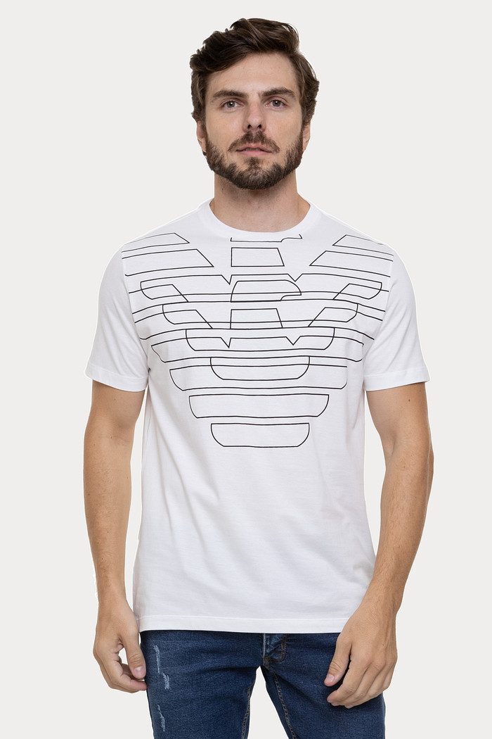 Camiseta Emporio Armani Aguia Logo Branca