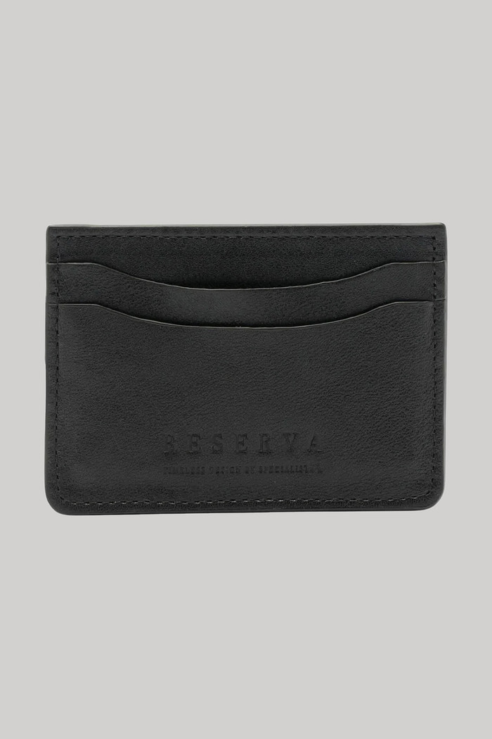 Carteira Reserva Masculina Porta Cartão Outlander Preta Frente
