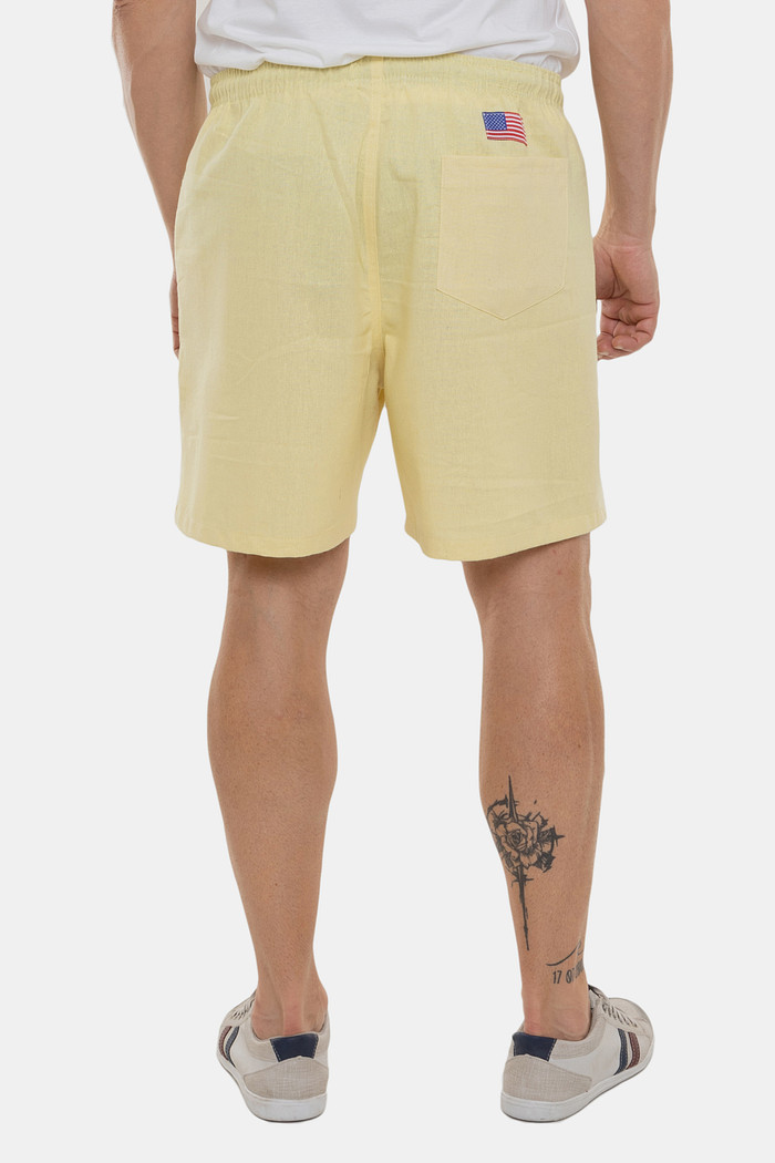 Short Ralph Lauren Linho Amarelo Claro