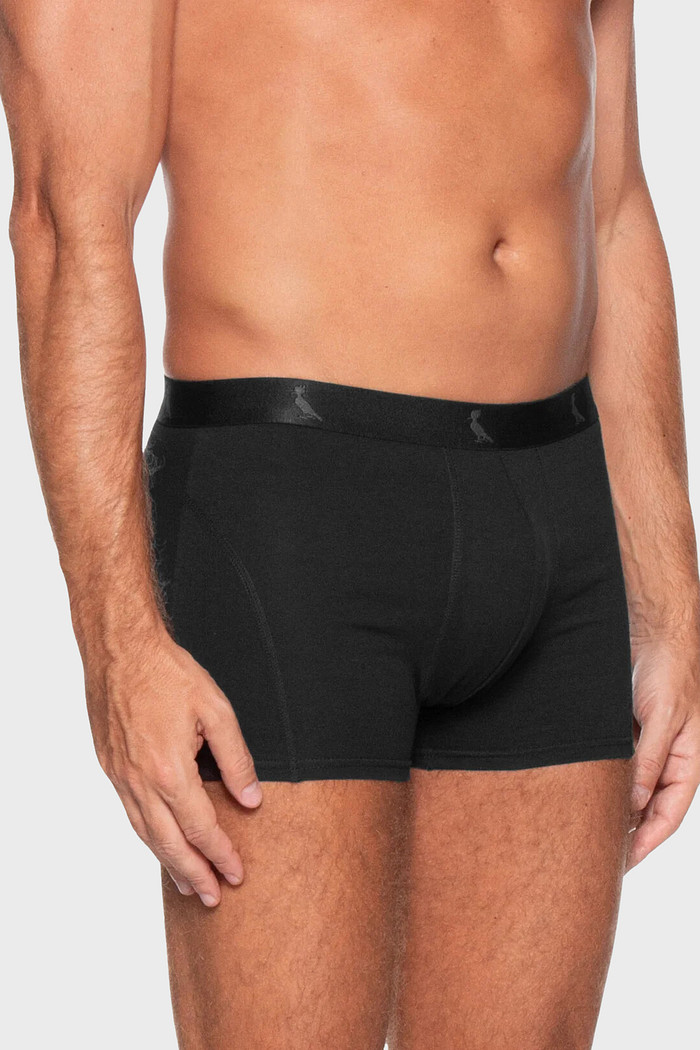 Kit 3 Cuecas Boxer Básicas Reserva Monocromática Preta