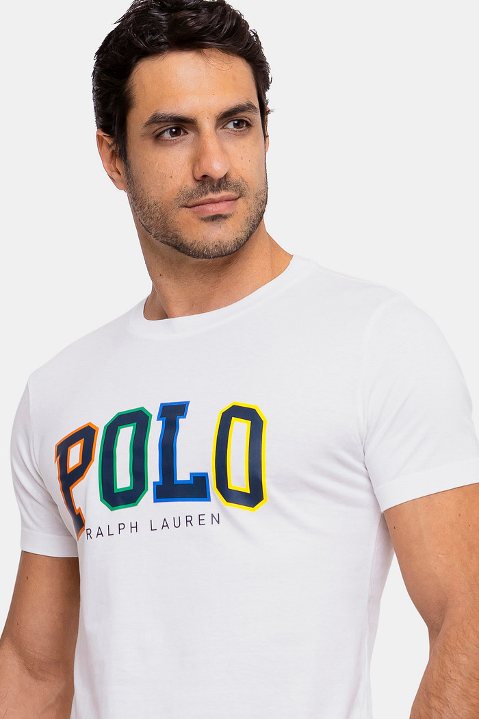 Camiseta Ralph Lauren Slim Fit Estampa Polo Branca