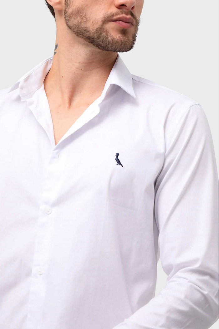 Camisa Reserva Masculina Regular Tricoline Leve Branca