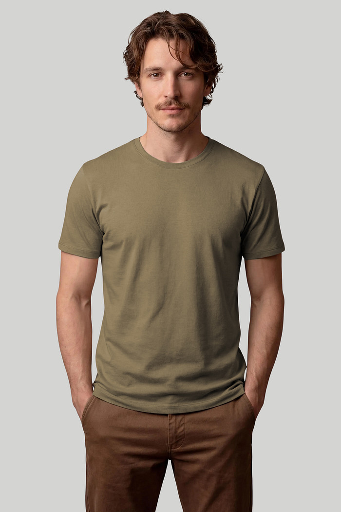 Camiseta Reserva Regular Cotton Comfort Verde Militar Frente