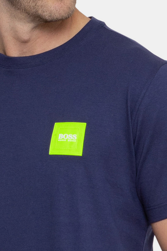 Camiseta Hugo Boss Regular Rubber Azul Marinho