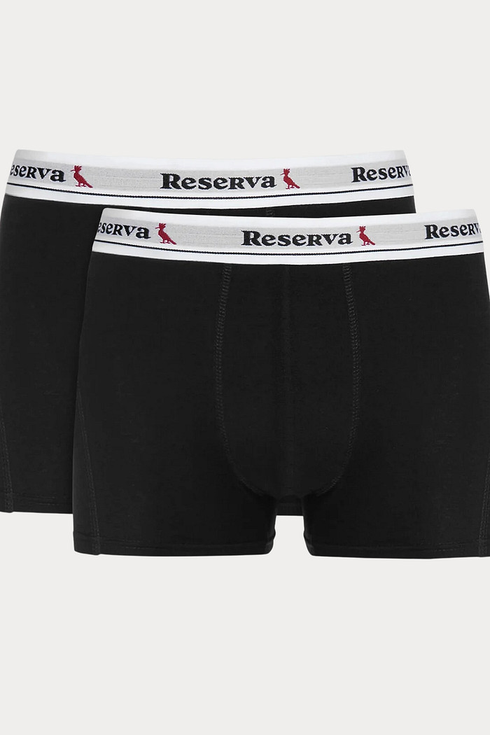 Kit 2 Cuecas Boxer Basica Reserva Preta