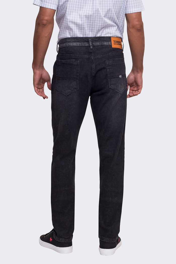 Calça Tommy Jeans Masculina Slim Tapered Preta