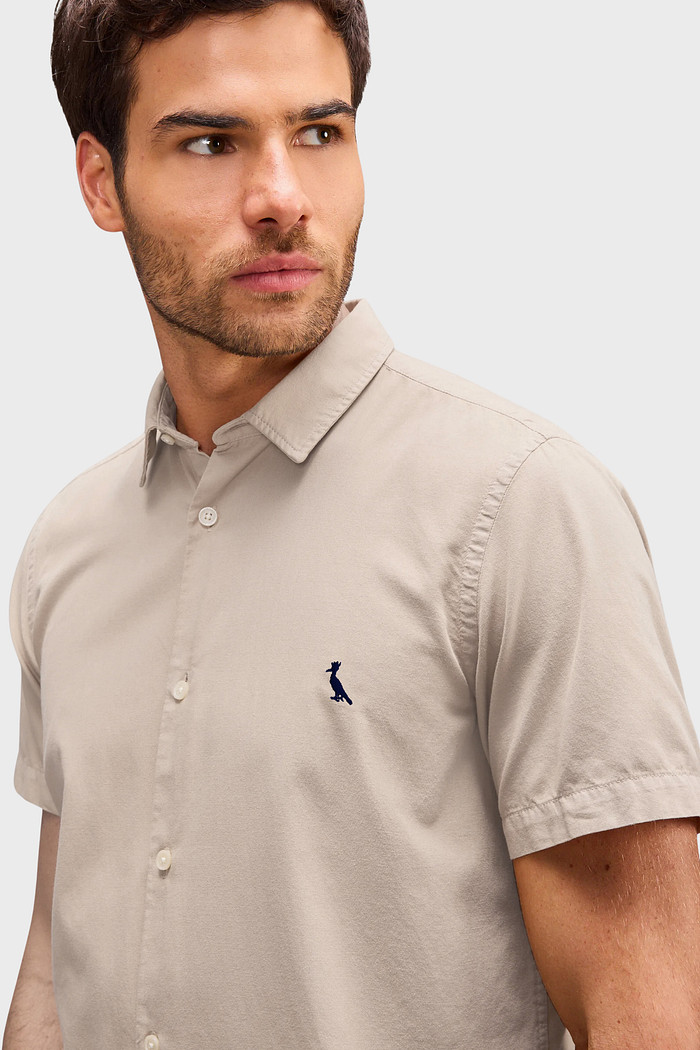 Camisa Reserva Manga Curta Nova Paraty Contraste Cinza Lua