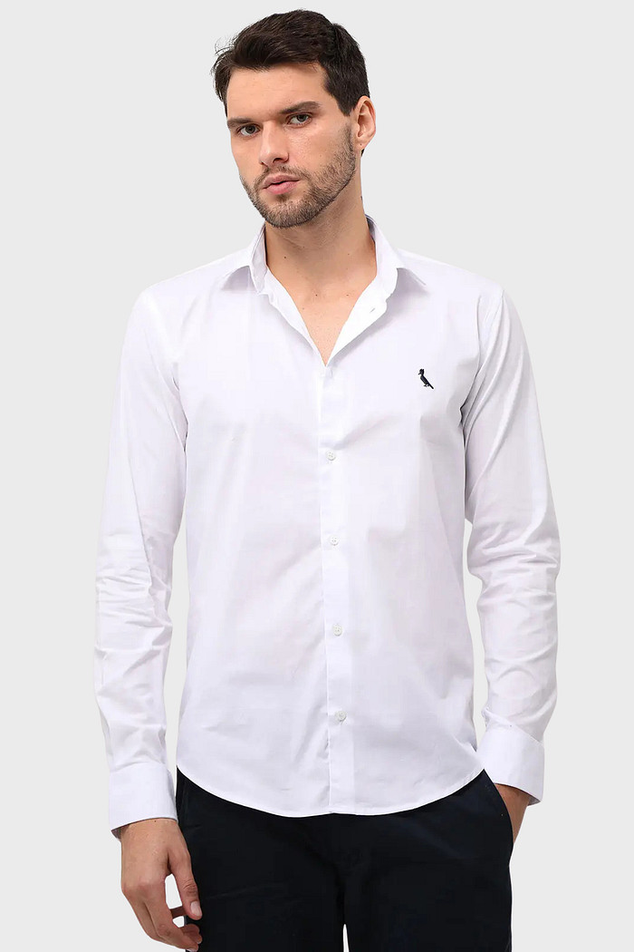 Camisa Reserva Masculina Regular Tricoline Leve Branca