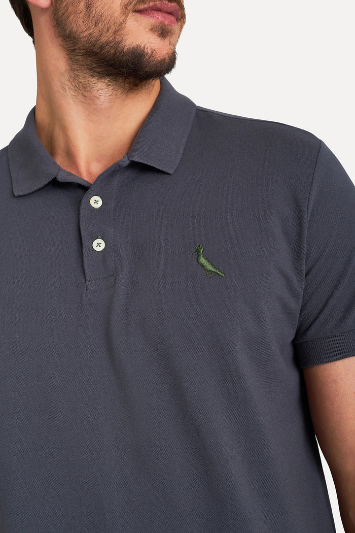 Camisa Polo Reserva Piquet Básica Fuligem