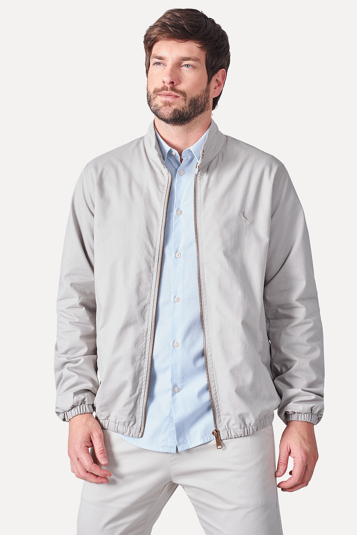 Jaqueta Reserva Masculina Casual Sarja Cinza Concreto
