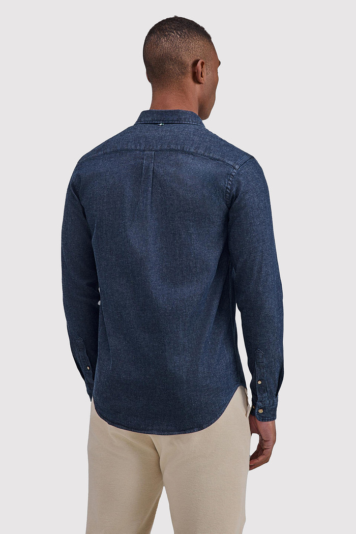 Camisa Reserva ML Exuto Jeans Azul Indigo