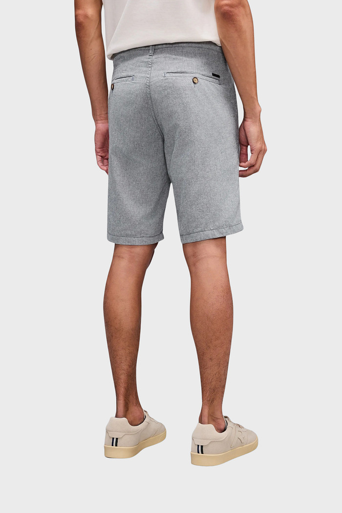 Bermuda Reserva Forro Meia Malha Oxford Marinho Mescla Bermuda Reserva Forro Meia Malha Oxford Marinho Mescla