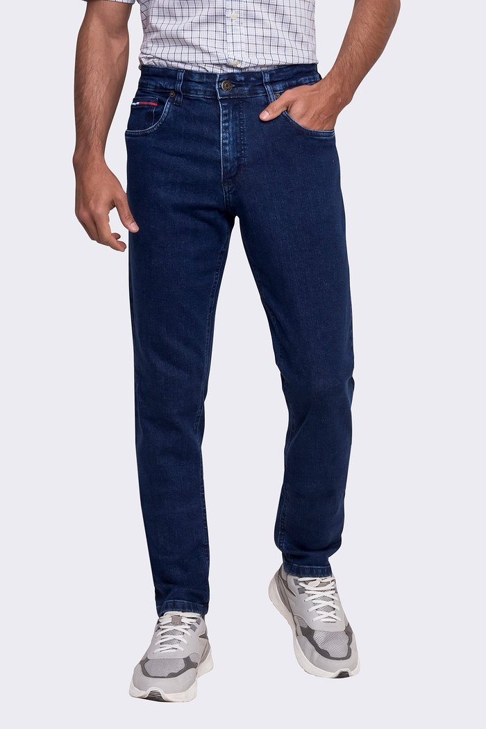 Calça Tommy Jeans Masculina Slim Tapered Azul Escuro