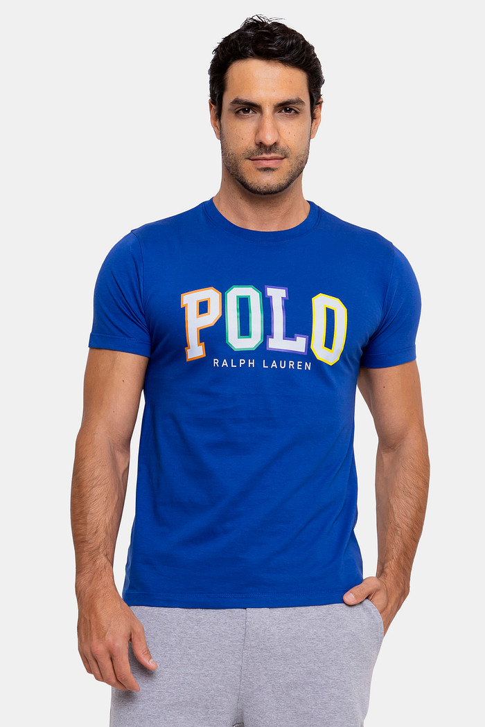 Camiseta Ralph Lauren Slim Fit Estampa Polo Azul