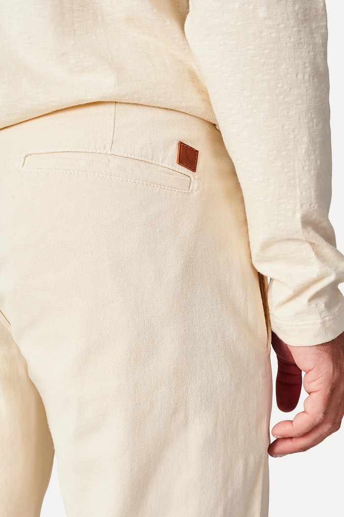 Calça Reserva Masculina Casual Rio Areia Frente Detalhe