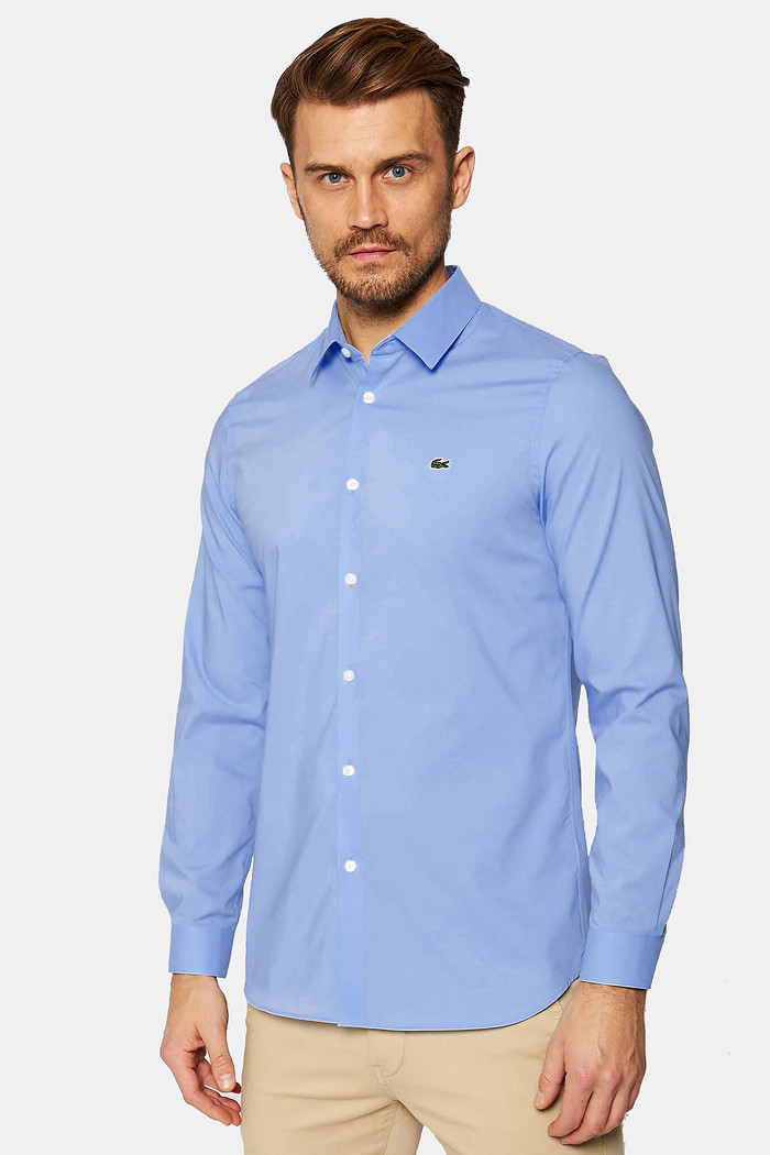 Camisa Lacoste Oxford Azul Céu - Thevest
