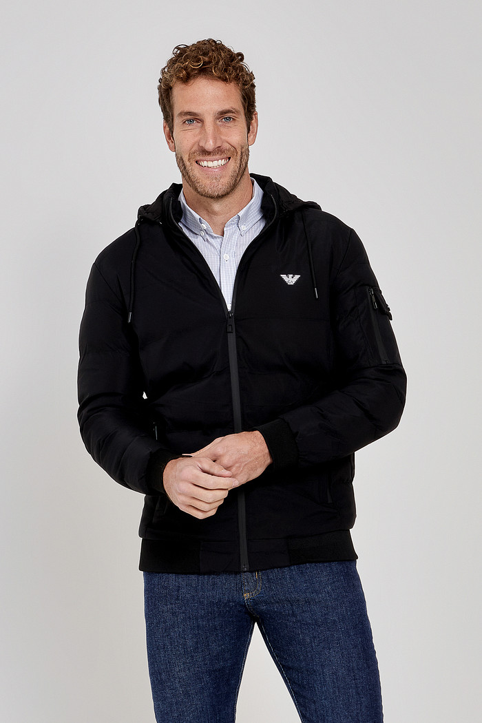 Jaqueta Emporio Armani Masculina Logo Aguia Preta