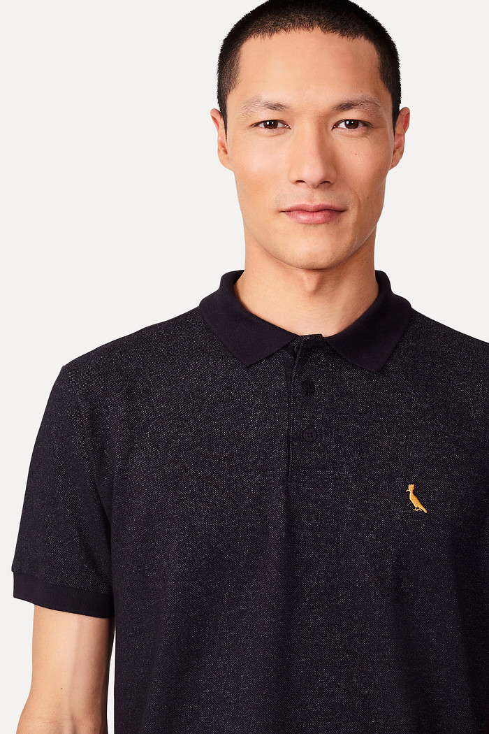 Camisa Polo Reserva New Jazz Denim Preta