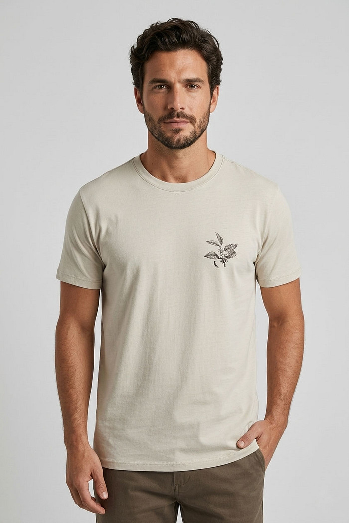 Camiseta Reserva Estampada Café Arábica Bege