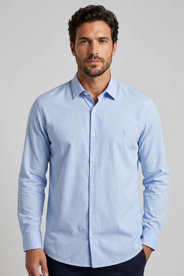 Camisa Reserva ML Masculina Cerrado Azul Claro