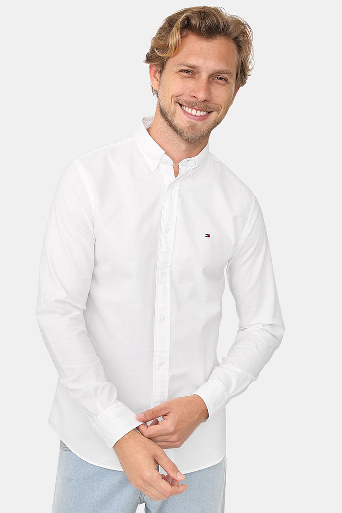 Camisa Tommy Hilfiger Regular Fit Cotton Oxford Branca