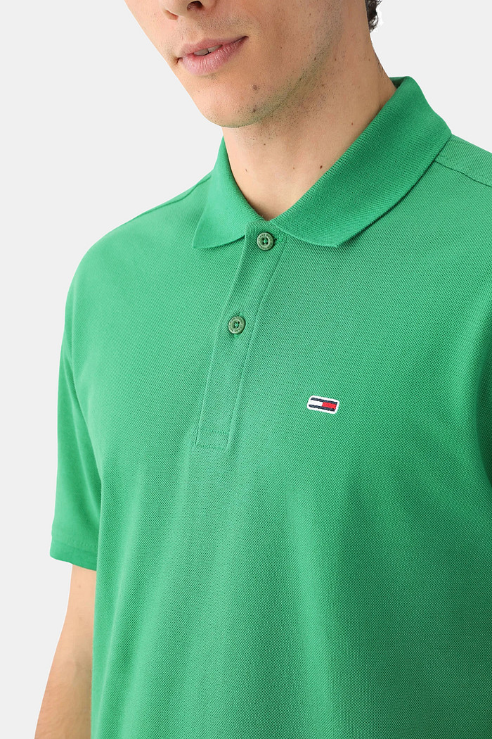 Camisa Polo Tommy Jeans Masculina Classica Slim Verde