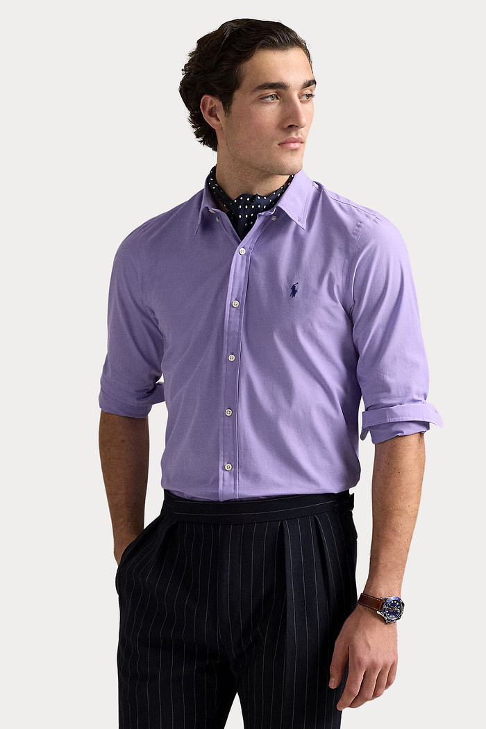 Camisa Ralph Lauren Sarja Tinturada Lilás