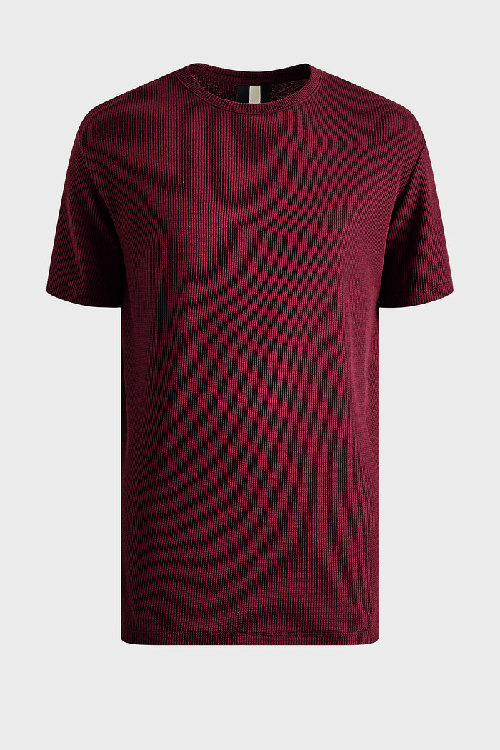 Camiseta Reserva Regular Waffle Vinho