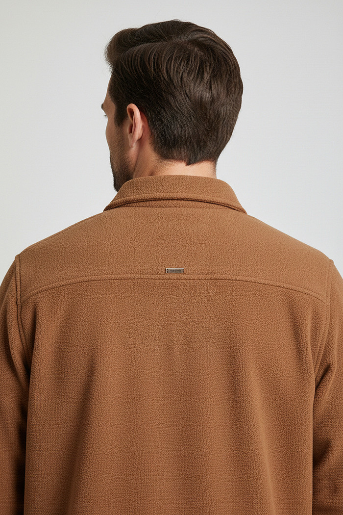 Overshirt Reserva Fleece Damien Marrom