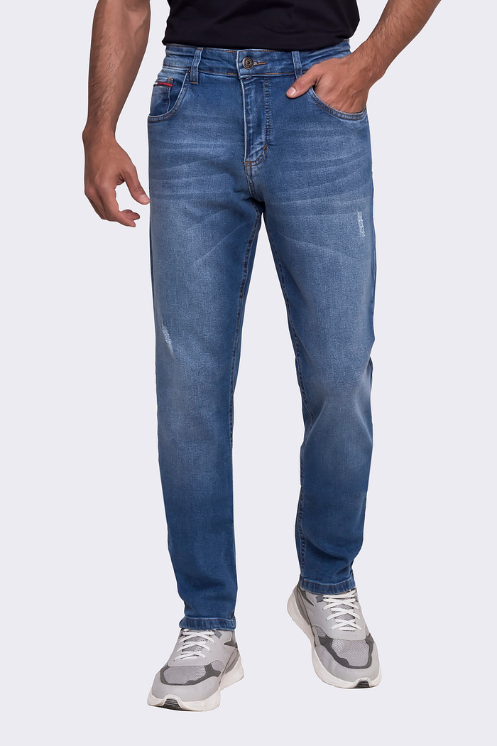 Calça Tommy Jeans Masculina Slim Tapered Azul