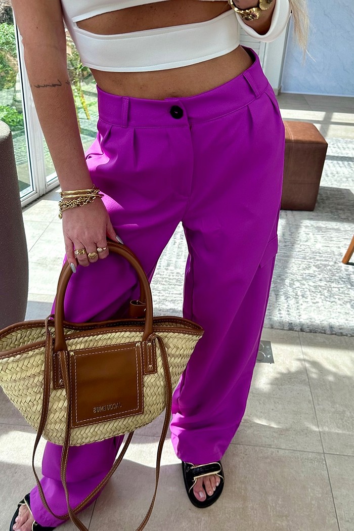 Calça Cargo Alfaiataria Suzy Purple