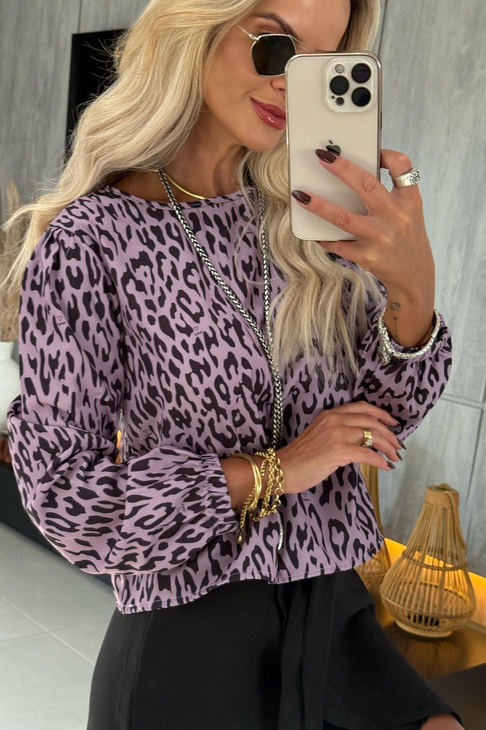 Blusa Lindsay Manga Longa Lavanda