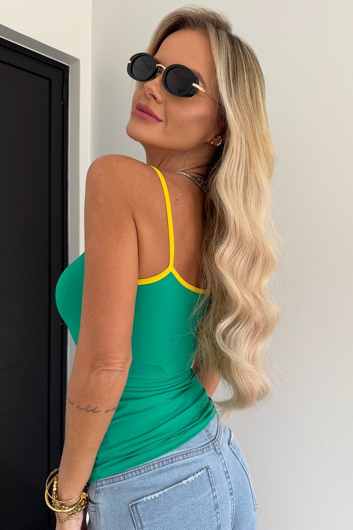 Blusa Alça Poli Brasil Verde