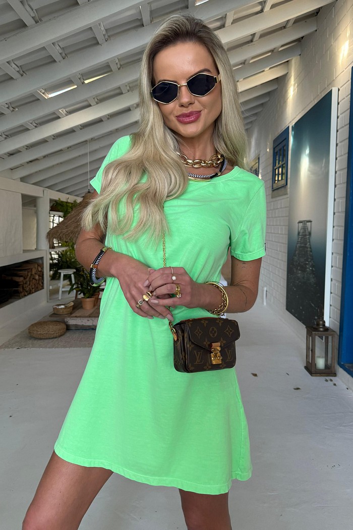 Vestido Básico Maçã Verde